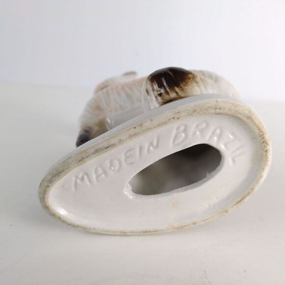 Vintage German Shepherd 8" Ceramic Figurine Luster Paint Finish 1950s-60s Brazil - Picture 7 of 7